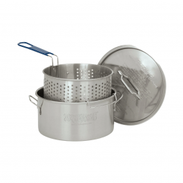 Bayou Classic 14-qt Stainless Fry Pot With Lid, Basket