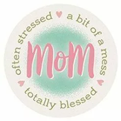 Carson Home Accents Mom Blessed Car Coaster