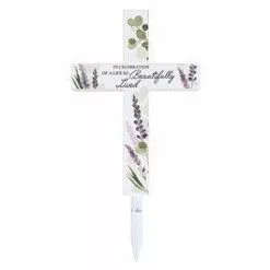 Carson Home Accents Solar Cross Stake - Celebration