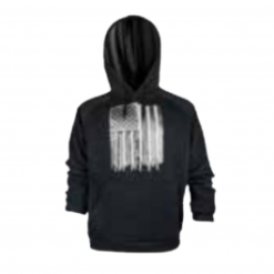 World Famous Sports Men's American Flag LOGO Hooded Sweatshirt