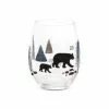 Demdaco Bears & Trees Wine Glass
