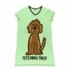 Lazy One Fetching Tired Women's Dog V-Neck Nightshirt