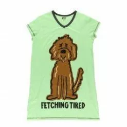 Lazy One Fetching Tired Women's Dog V-Neck Nightshirt
