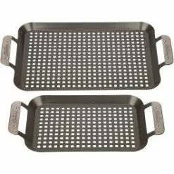 Camerons Grill Topper BBQ Grilling Pans (Set Of 2)