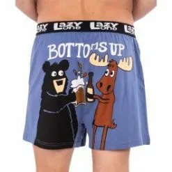 Lazy One Bottoms Up Men's Funny Boxer