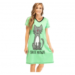 Lazy One Check Meowt Nightshirt