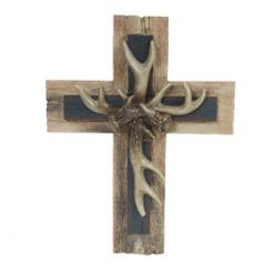 Slifka Wood Look Antler Wall Cross
